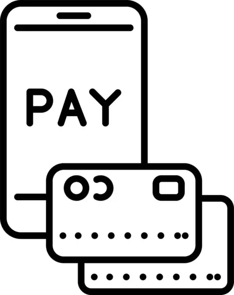 Ikona Płatności Mobilnej Karty — Wektor stockowy