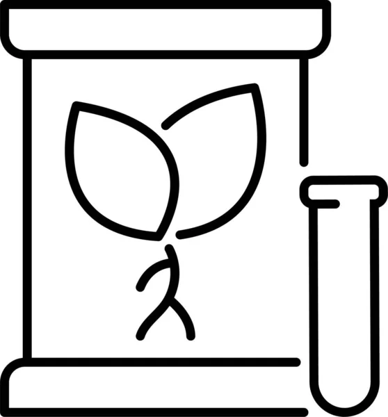 Ikona Rośliny Kolby Laboratoryjnej — Wektor stockowy