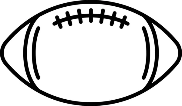 Équipement Balle Icône Rugby — Image vectorielle