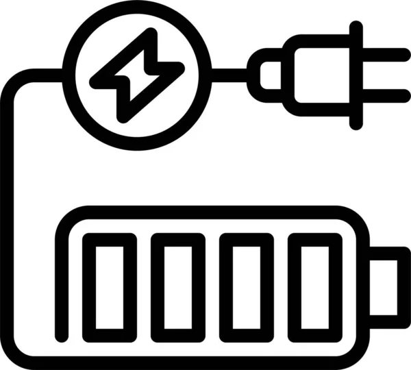 Ícone Energia Elétrica Bateria — Vetor de Stock