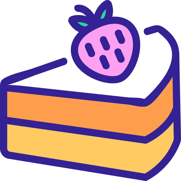 Cake Fruit Jam Icoon Voedsel Dranken Categorie — Stockvector