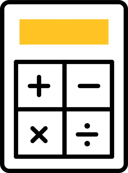 Taschenrechner Mathematisches Zahlensymbol — Stockvektor