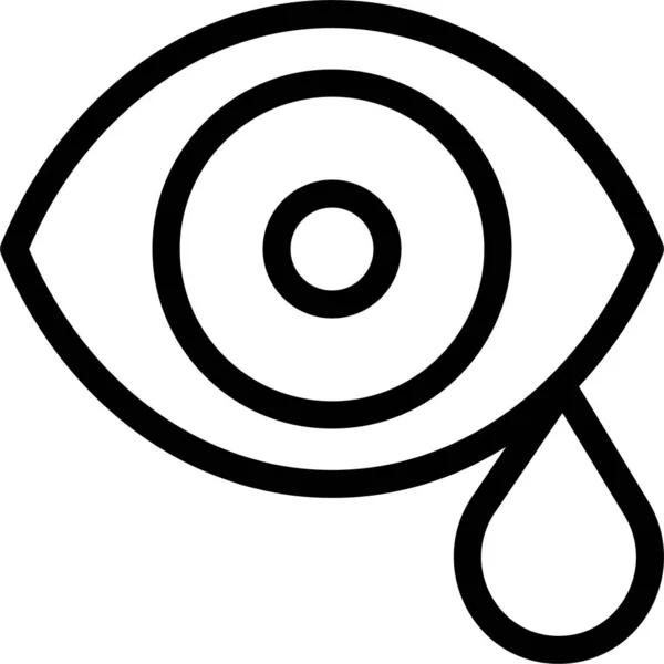 Biología Gotas Icono Del Ojo — Archivo Imágenes Vectoriales