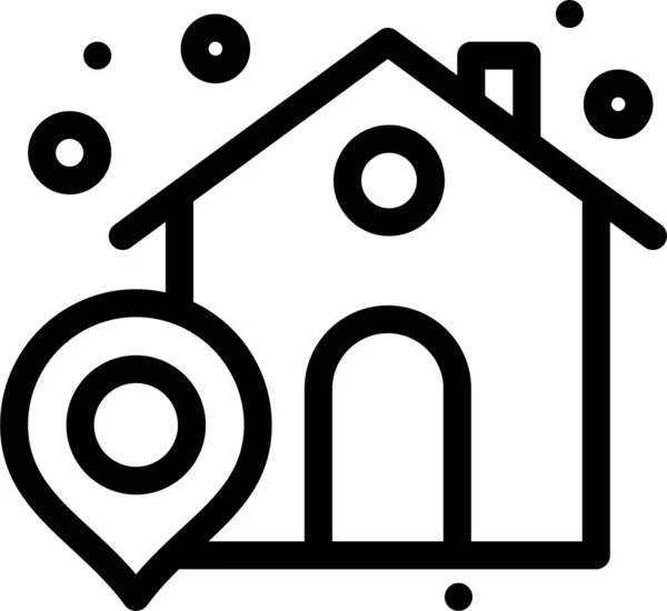 Hausstandort Ladensymbol — Stockvektor