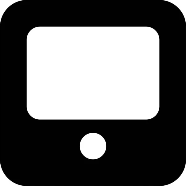 Icône Tablette Ardoise Lecteur Dans Style Solide — Image vectorielle