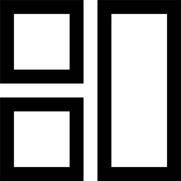 Grid Layout Symbol Umrissstil Anordnen — Stockvektor
