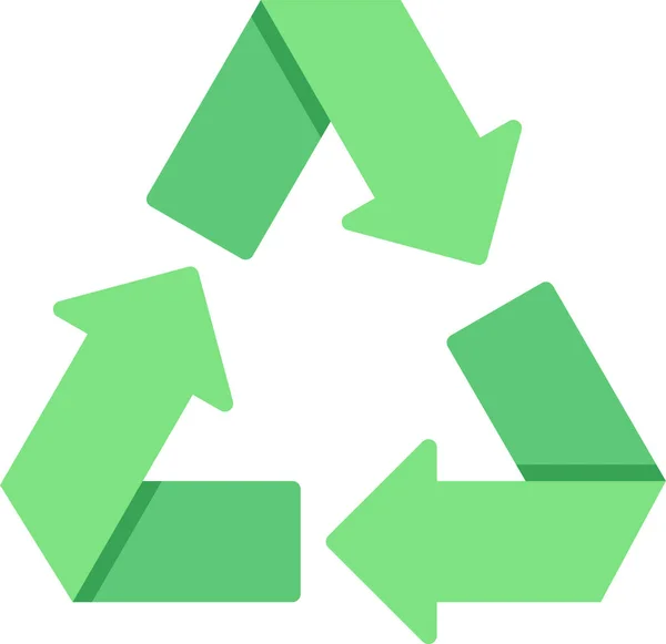 Recycling Zeichen Flachen Stil Recyceln — Stockvektor