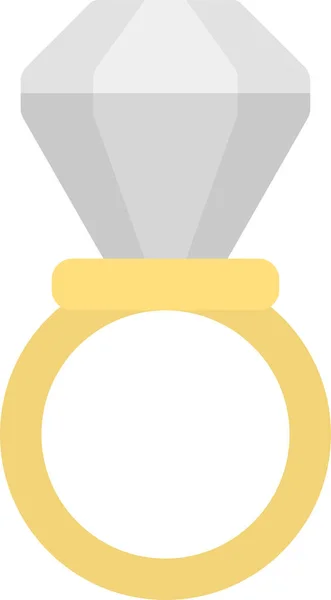 フラットスタイルで婚約指輪の結婚式のアイコン — ストックベクタ