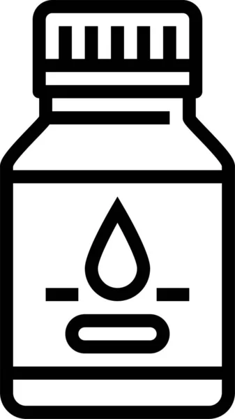 Icône Production Pharmaceutique Sirop Dans Style Contour — Image vectorielle