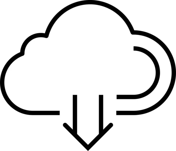 Ikona Pobierania Chmurze — Wektor stockowy