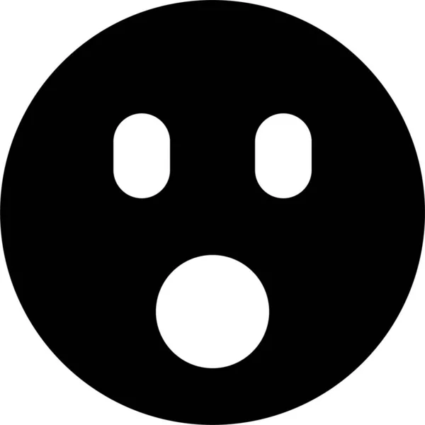 Emoji Emoticon Face Icon Solid Style — Stockový vektor