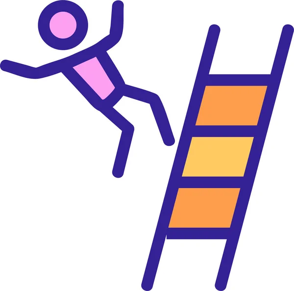 Caindo Ícone Escada — Vetor de Stock