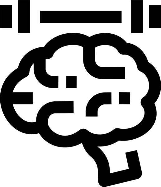 Mozek Trénink Brainstorming Kreativita Ikona — Stockový vektor