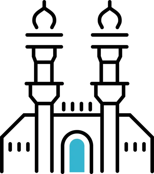 Arabiens Symbolträchtige Moschee — Stockvektor