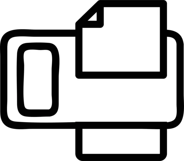 Значок Факсу Контуру Язку — стоковий вектор