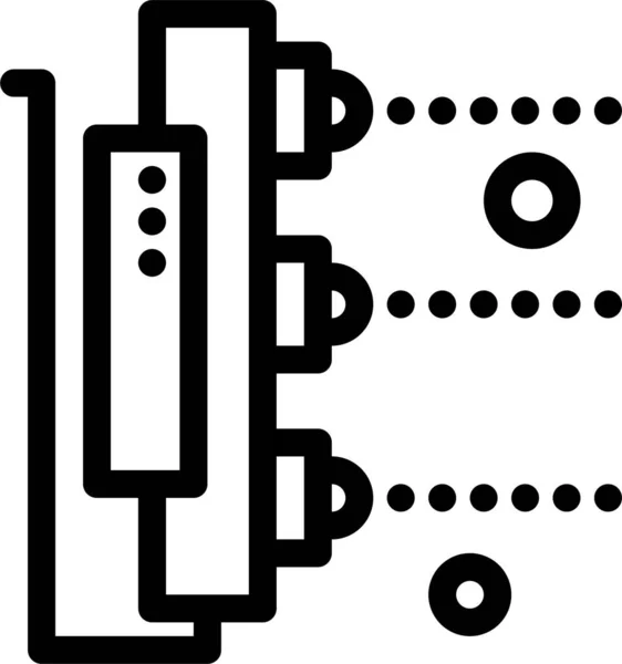 Icona Della Macchina Della Fabbrica Nella Categoria Dell Hardware Informatico — Vettoriale Stock