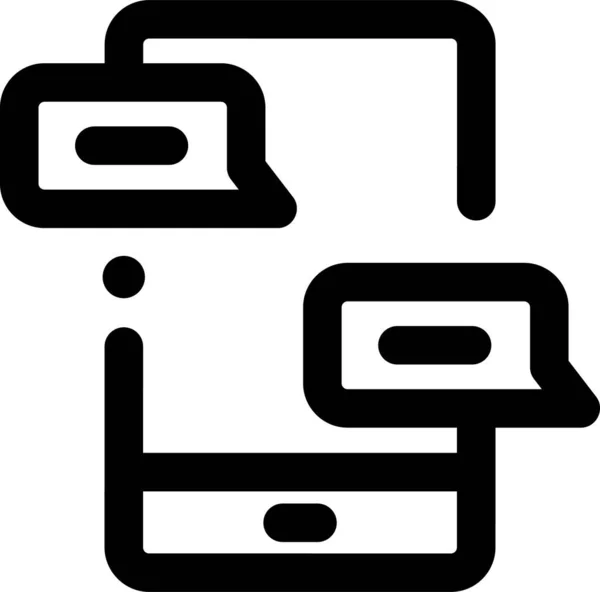 Chat Comunicazione Conversazione Icona — Vettoriale Stock