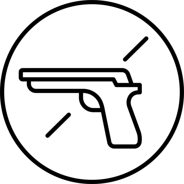 Zbraň Bez Ikony Revolveru — Stockový vektor