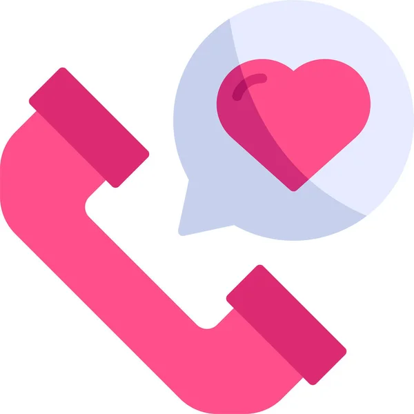 Ringa Kommunikation Kärlek Ikonen Platt Stil — Stock vektor