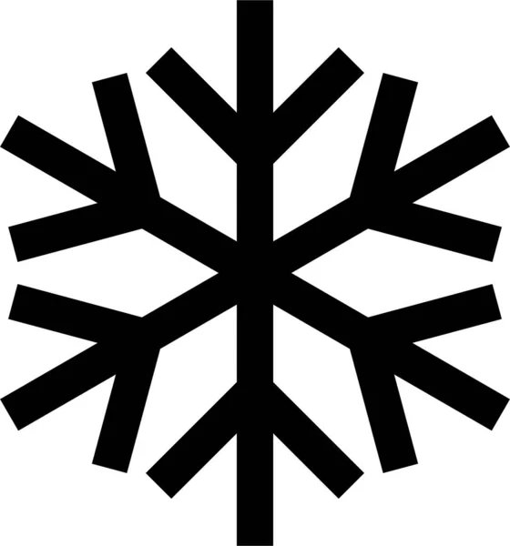 Eiskalte Schnee Ikone Umriss Stil — Stockvektor