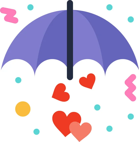 Сердечная Любовь Защищает Иконку Категории Loveromance — стоковый вектор