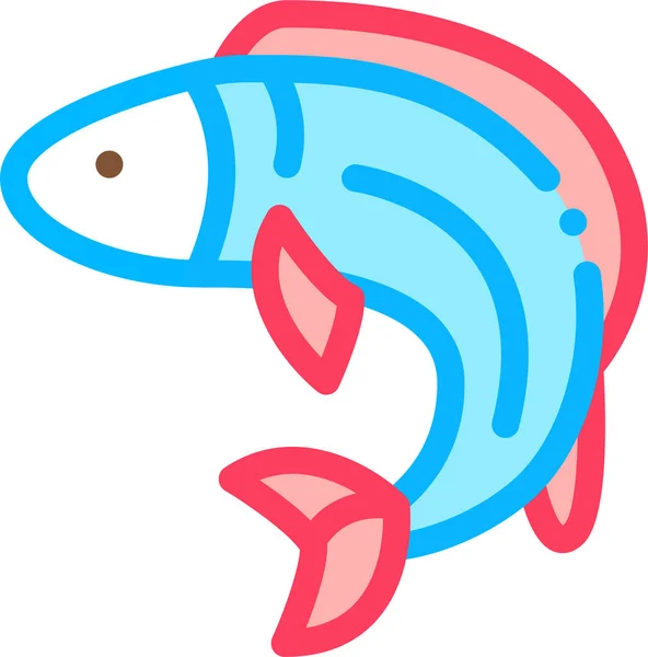Икона Куриной Рыбы Категории Пищевых Напитков — стоковый вектор