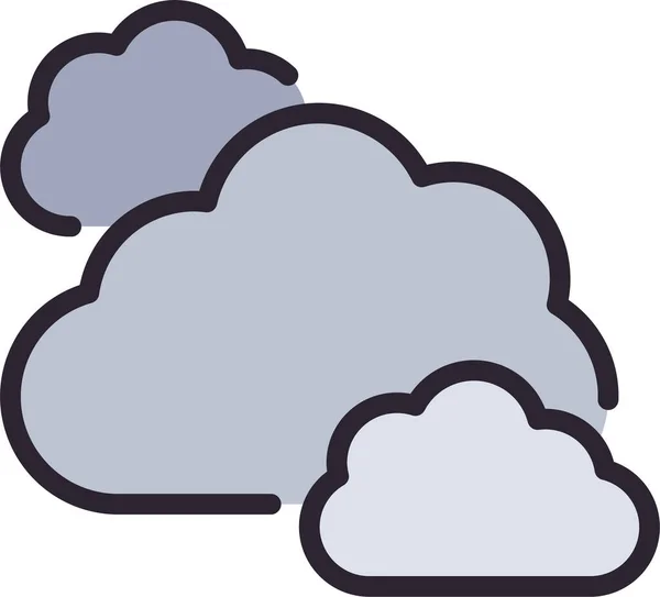 Ikona Prognozy Pogody Chmurze — Wektor stockowy