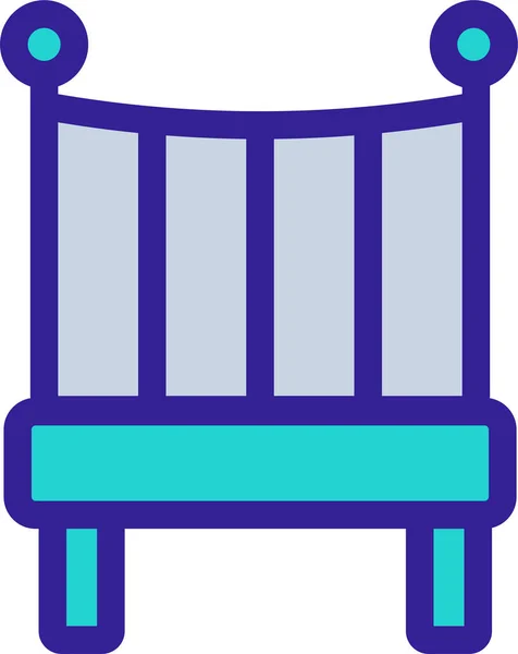 Ikon Baby Bed Crib Dalam Kategori Babieskidschildhood - Stok Vektor