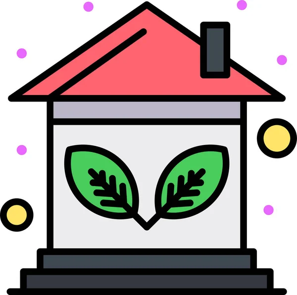 Ecological Estate House Icon Ecologyenvironmentalism Category — Stock Vector