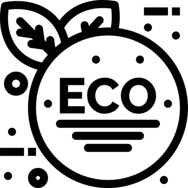 Eco Ícone Folha Verde Ecologia Categoria Ambientalismo —  Vetores de Stock