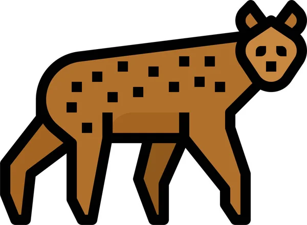 Dier Hyena Wild Icoon Filedoutline Stijl — Stockvector