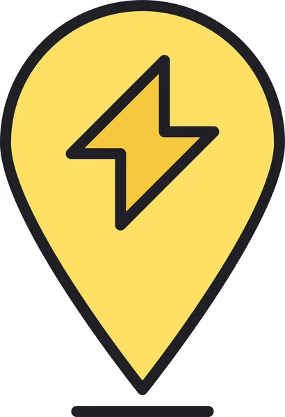 Elektrische Nadel Punkt Ikone Umrissstil — Stockvektor