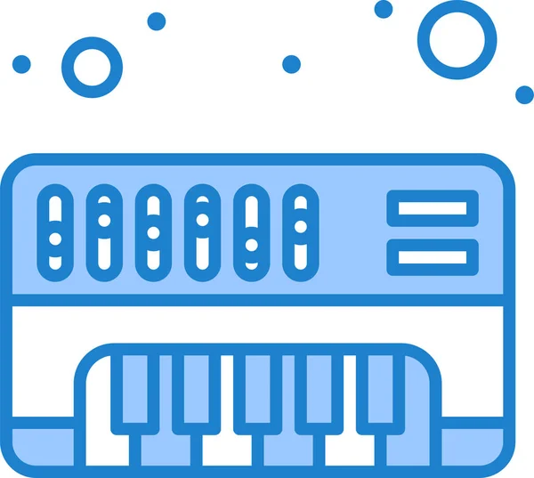 Analoges Elektronisches Synthesizer Symbol Filedoutline Stil — Stockvektor