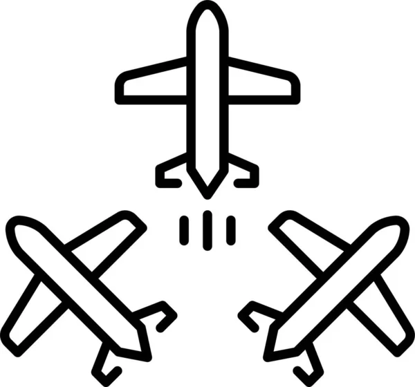 Ikona Samolotu Lotniczego — Wektor stockowy