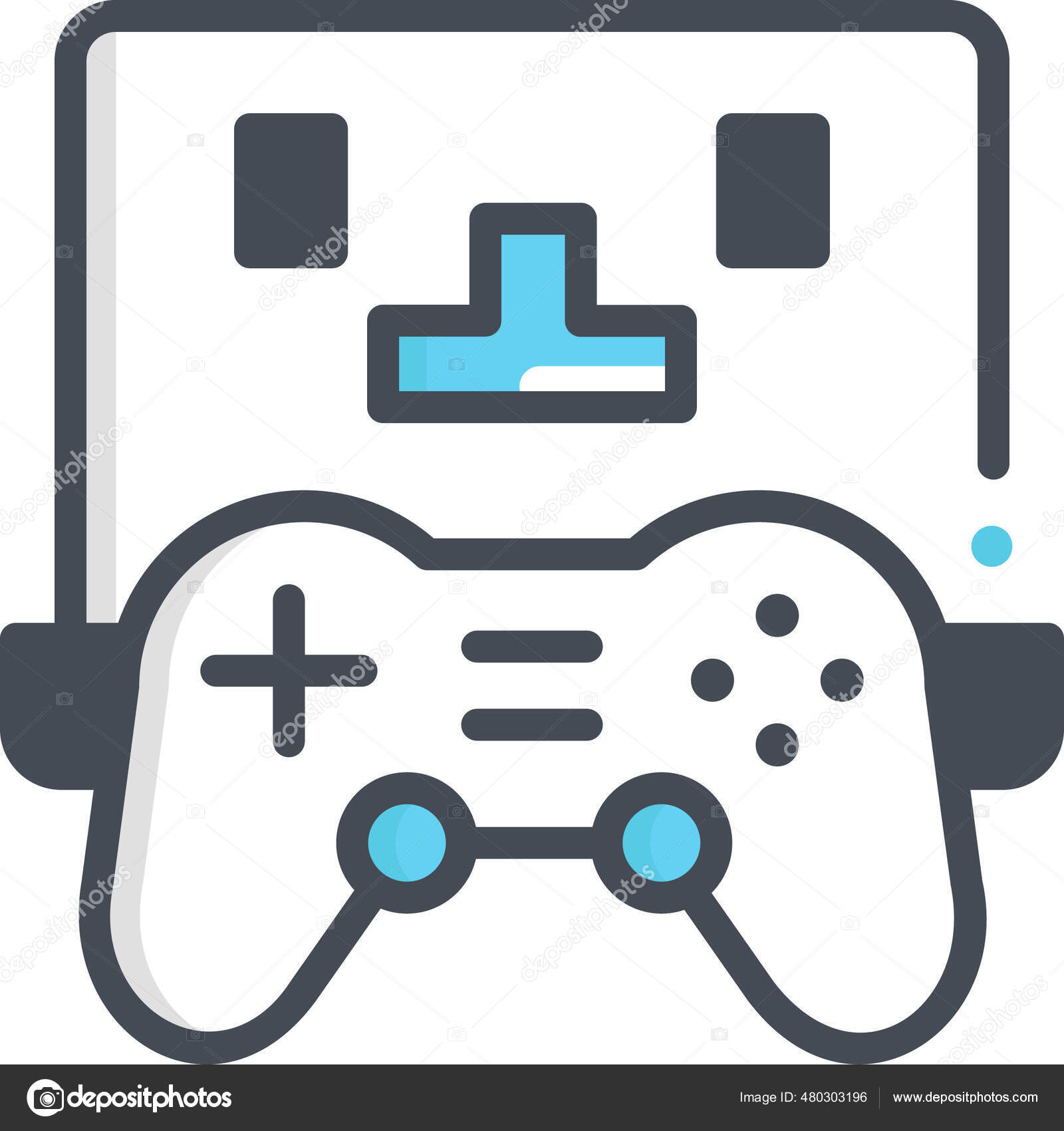 Gamepad Juego Icono Videojuego Vector de stock #480303196 de ©iconfinder, image size:1600x1700