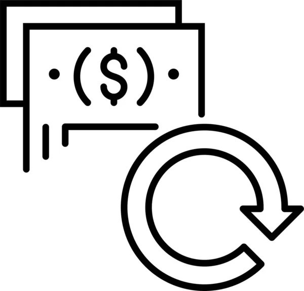 Circulação Finanças Ícone Dinheiro —  Vetores de Stock