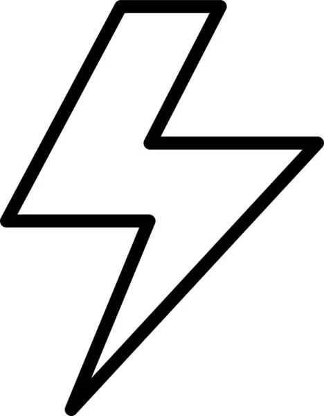 Electricidad Trueno Flash Icono — Archivo Imágenes Vectoriales