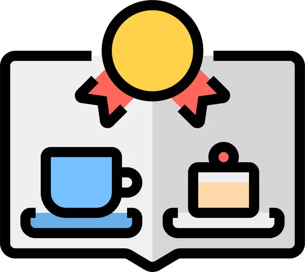 Business Coffee Menu Icon Στυλ Filledskip — Διανυσματικό Αρχείο