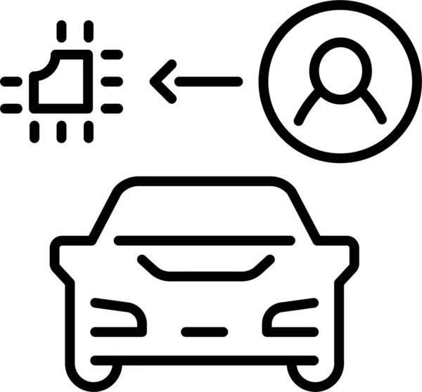 Auto Autonomous Car Icon — Stock Vector