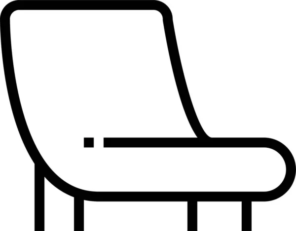 Кресла Отдыха Икона Стиле Наброска — стоковый вектор