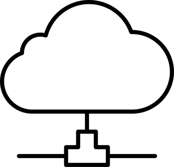 Icône Données Cloud Computing — Image vectorielle