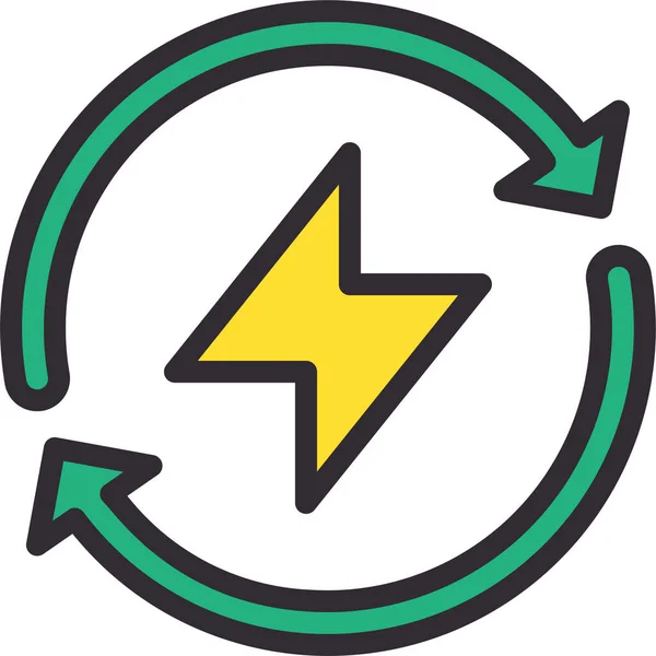 Ikona Energii Elektrycznej Ładowania — Wektor stockowy