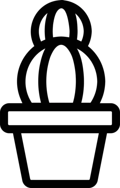 Икона Контура Кактуса Категории Сельское Хозяйство — стоковый вектор