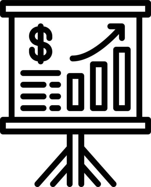 Board Business Finance Icoon — Stockvector