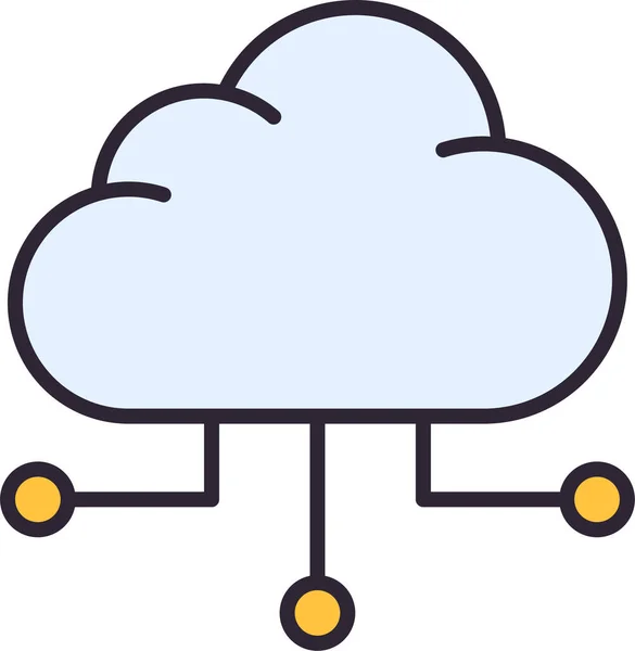 Cloud Partager Icône Stockage Dans Catégorie Marketingseo — Image vectorielle