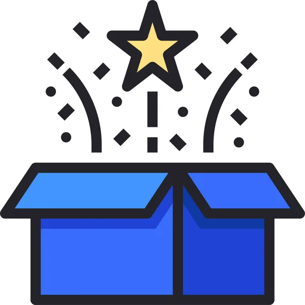 Коробка Святкування Подарункова Іконка Категорії Подій Розташування — стоковий вектор