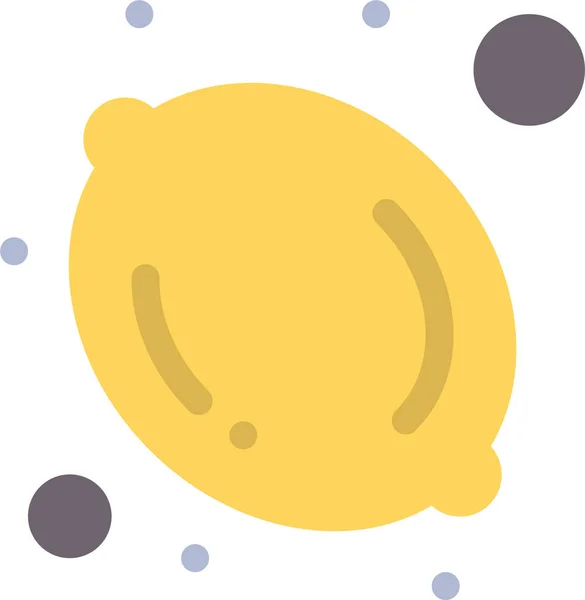 Food Fruit Lemon Icon Flat Style — Stock Vector