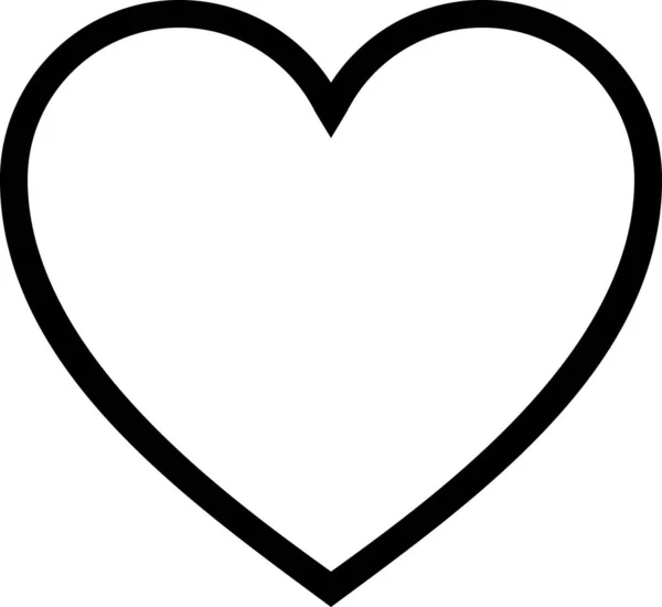 Icono Corazón Favorito Acción Estilo Esquema — Vector de stock