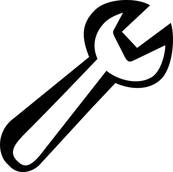 Иконка Настройки Гаечного Ключа Стиле Handdrawn — стоковый вектор