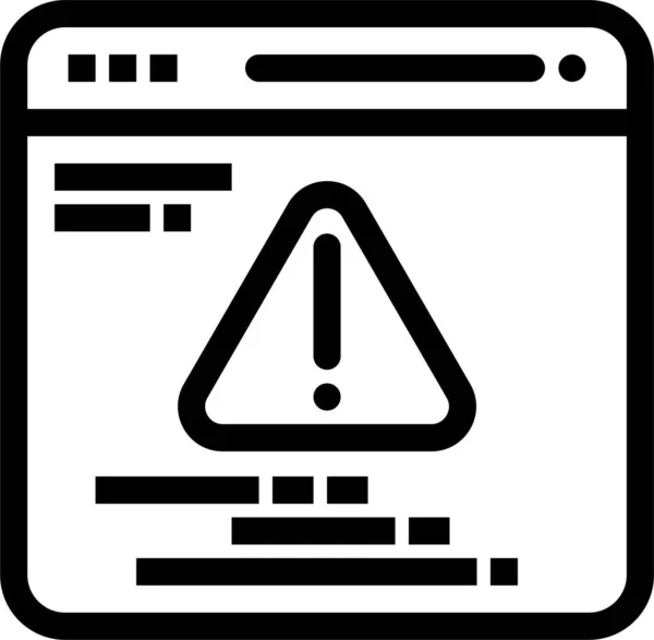 Error Desarrollo Icono Web — Vector de stock